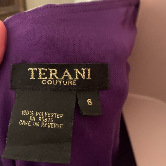 Terani Couture short bead keyhole purple dress - Picture 10 of 10